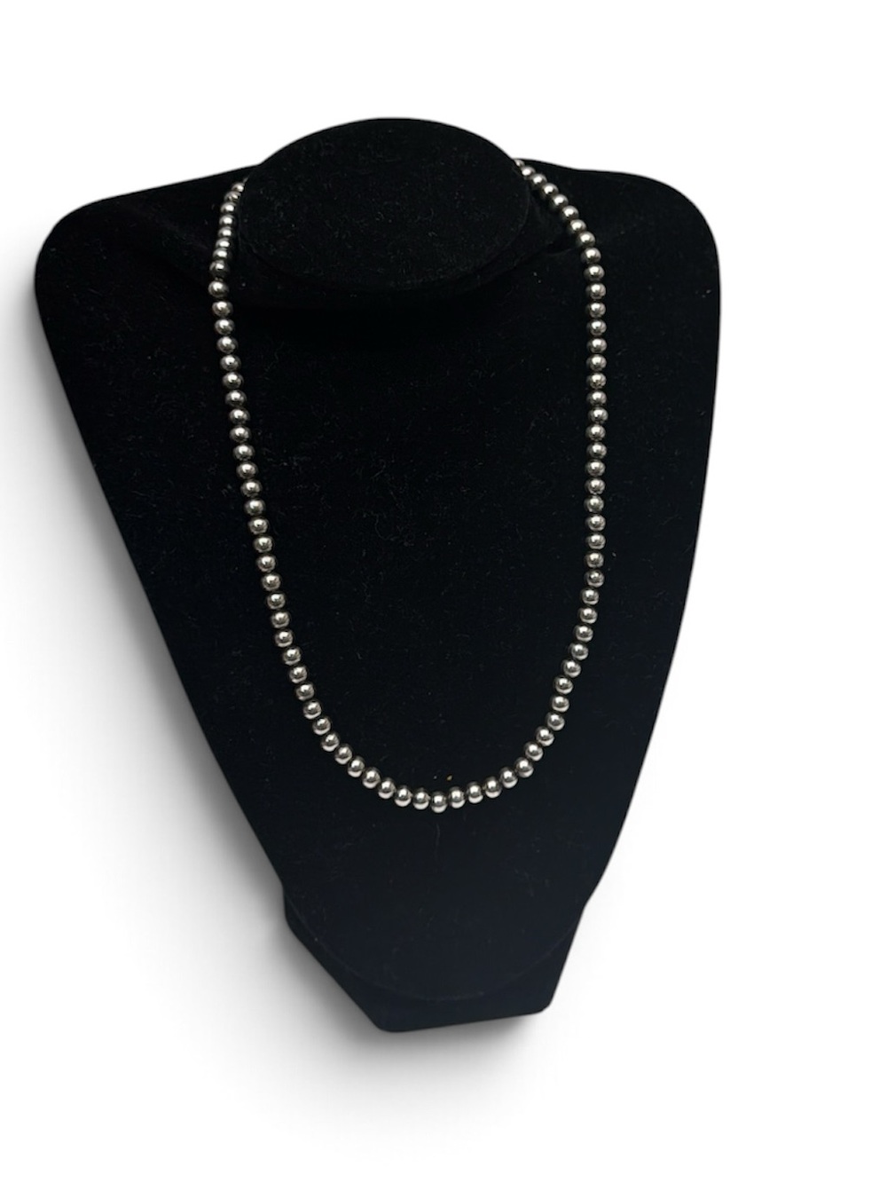 Vintage 925 Sterling Silver Beads Necklace